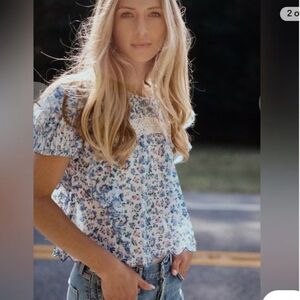 LoveShackFancy Floral Top